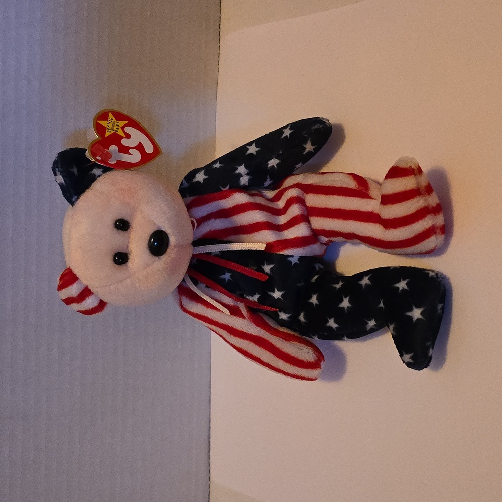 Spangle Ty Red White and Blue Bear